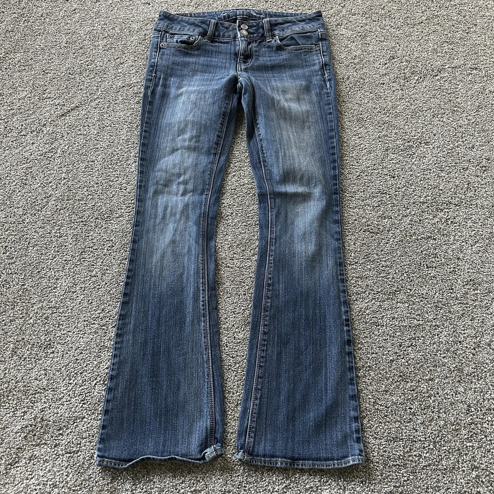 Y2K American Eagle Outfitters Artist Bootcut Jeans Womens 6 Med Wash Blue Denim